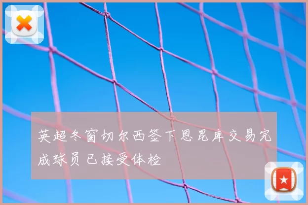 英超冬窗切尔西签下恩昆库交易完成球员已接受体检